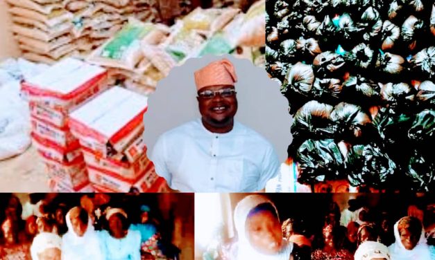 PALLIATIVE: Bolaji Gbengbeleku Distributes Food Items to Foundation Members in Ibadan, To Give Free JAMB Forms for Students